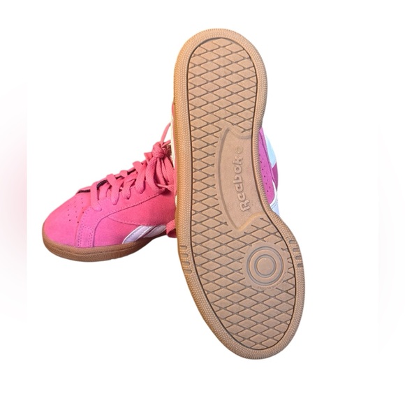 Reebok Club C Grounds UK Pink Suede Barbiecore Gum Sole Court Shoe Sneaker 7.5 - Picture 7 of 12